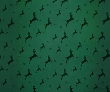 Digitally generated Green reindeer pattern Stock Illustration