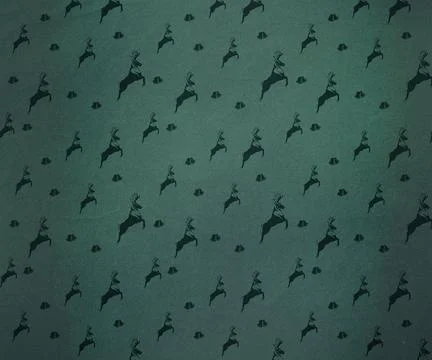 Digitally generated Green reindeer pattern Stock Illustration