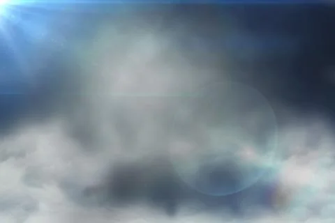 Digitally generated Grey sky with blue light Illustrazione stock