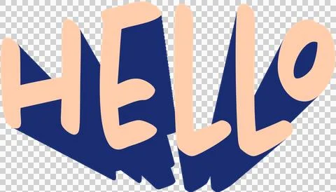 Digitally generated of hello text with 3d shadow effect against white background Illustrazione stock