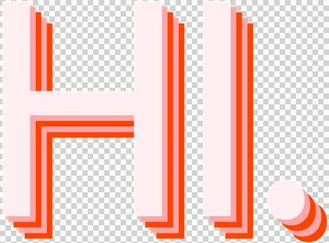 Digitally generated of hi text in 3d effect against white background Stock Illustration