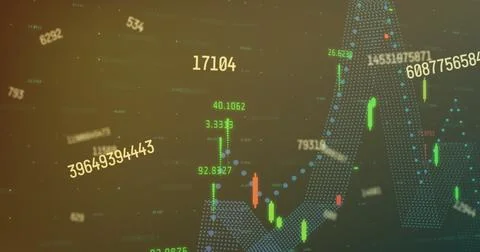 A digitally generated illustration of financial data processing 스톡 사진