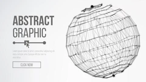 Digitally Generated Image. Big Data Complex Vector. Connecting Dots And Lines Stock Illustration