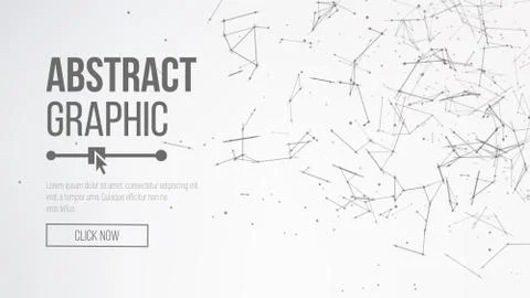 Digitally Generated Image. Big Data Complex Vector. Connecting Dots And Lines Illustrazione stock