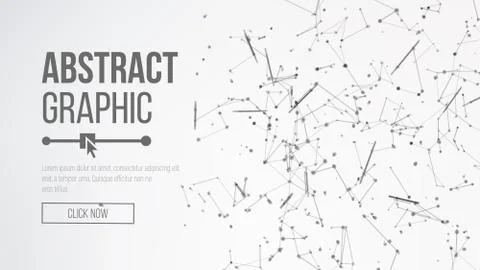 Digitally Generated Image. Big Data Complex Vector. Connecting Dots And Lines Illustrazione stock
