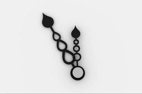 Digitally generated image of clock Illustrazione stock