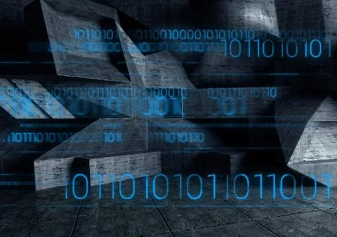 Digitally generated image of computer code interface Stock-Illustration