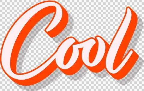 Digitally generated image of cool text in retro style against white background Stock Illustration