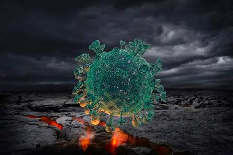 Digitally generated image of Coronavirus Stock Illustration