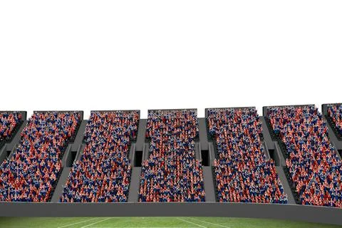 Digitally generated image of crowd at stadium Stock Illustration