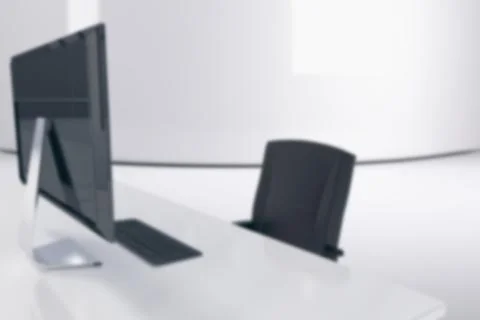 Digitally generated image of desktop pc on desk Stock Illustration