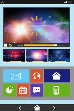 Digitally generated image of device screen Stock Illustration