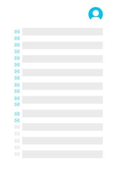 Digitally generated image of e-mail inbox Stock Photos