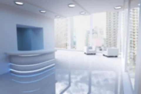 Digitally generated image of empty lobby Ilustración de archivo