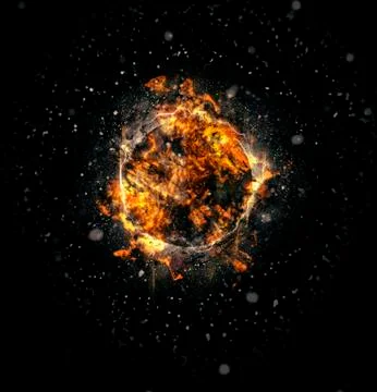 Digitally generated image of exploding supernova Stock Photos