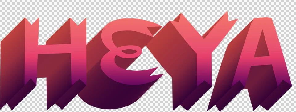 Digitally generated image of gradient heya text banner with shadow effect on Stock Illustration