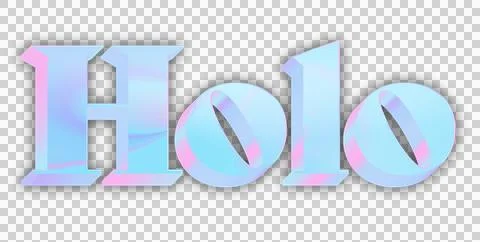 Digitally generated image of gradient holo text with 3d shadow effect against Stock Illustration