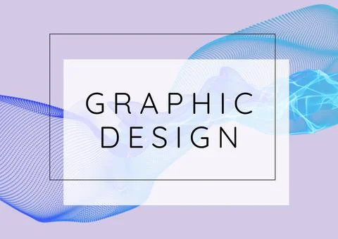 Digitally generated image of graphic design text against blue digital wave on Illustrazione stock