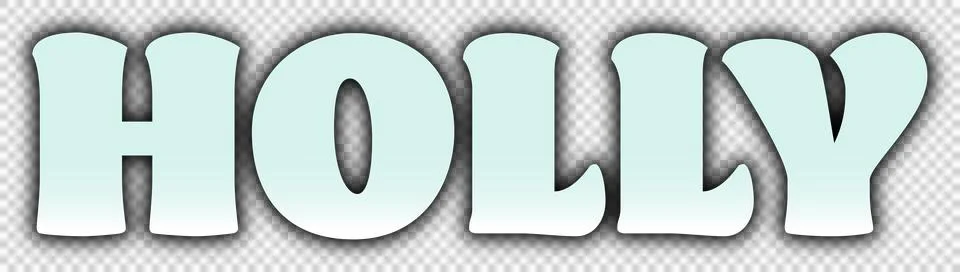 Digitally generated image of green holly text banner with shadow effect against Stock Illustration