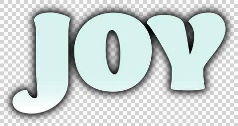 Digitally generated image of green joy text banner with shadow effect against Stock Illustration