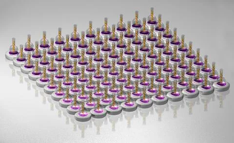 Digitally generated image of helix structure Stock Illustration