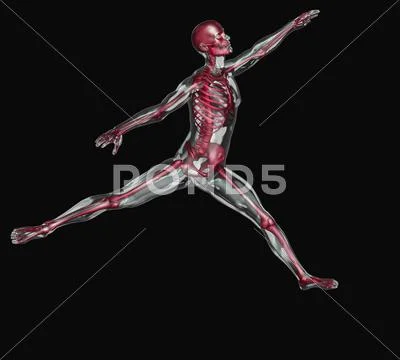 Digitally generated image of human representation dancing ballet Stock Illustration