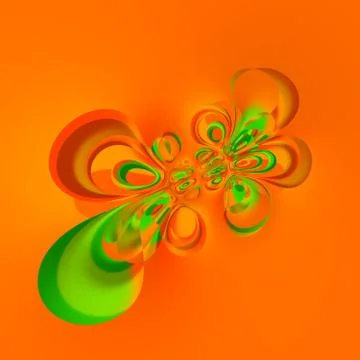 Digitally generated image. Liquid splash deco. Many circle shapes. Effect. Stock Illustration