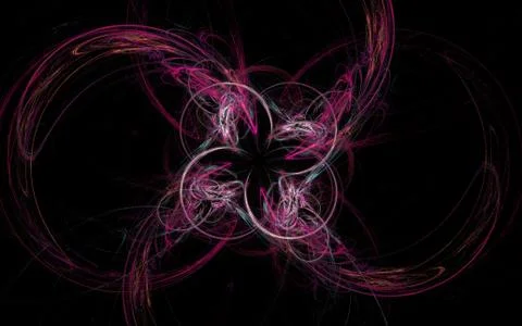 Digitally generated image made of colorful fractal Stock Illustration