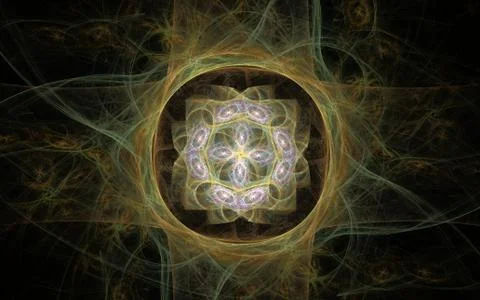 Digitally generated image made of colorful fractal Stock Illustration