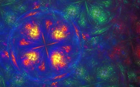 Digitally generated image made of colorful fractal Stock Illustration