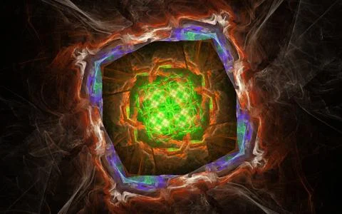Digitally generated image made of colorful fractal Stock Illustration