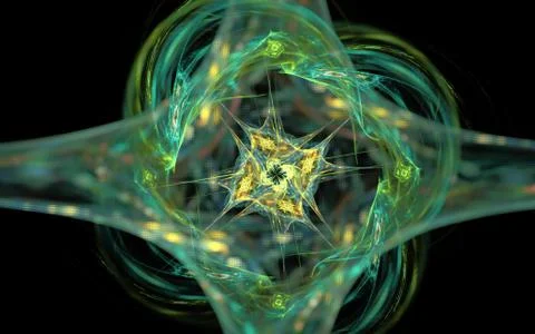 Digitally generated image made of colorful fractal Illustrazione stock