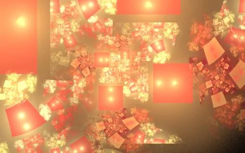 Digitally generated image made of colorful fractal Stock Illustration