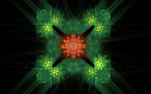 Digitally generated image made of colorful fractal Stock Illustration