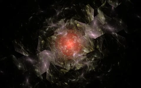 Digitally generated image made of colorful fractal Stock Illustration