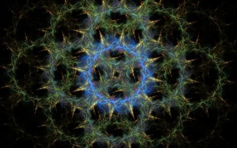 Digitally generated image made of colorful fractal Stock Illustration