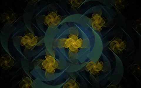 Digitally generated image made of colorful fractal Stock Illustration
