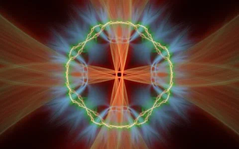 Digitally generated image made of colorful fractal Stock Illustration