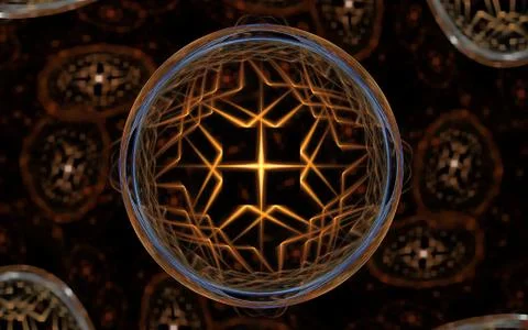 Digitally generated image made of colorful fractal Stock Illustration