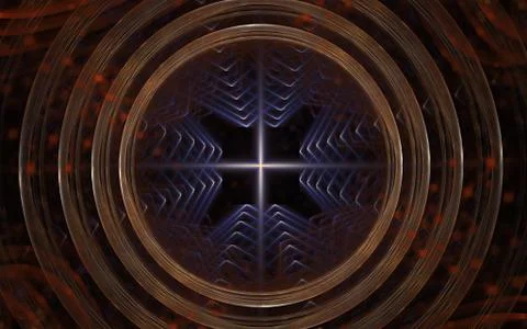 Digitally generated image made of colorful fractal Stock Illustration