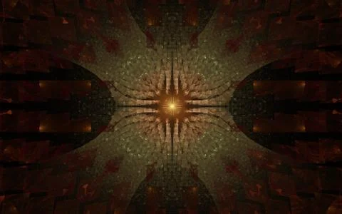 Digitally generated image made of colorful fractal Stock Illustration