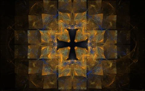 Digitally generated image made of colorful fractal Stock Illustration