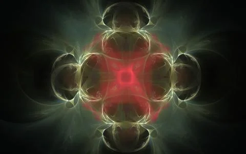 Digitally generated image made of colorful fractal Stock Illustration