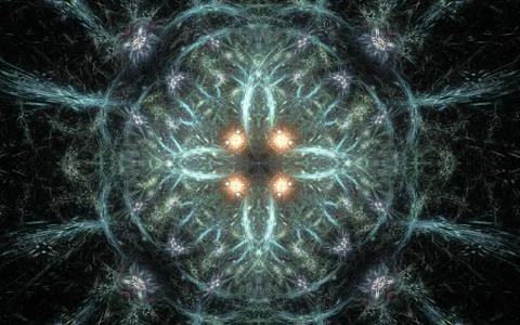 Digitally generated image made of colorful fractal Stock Illustration
