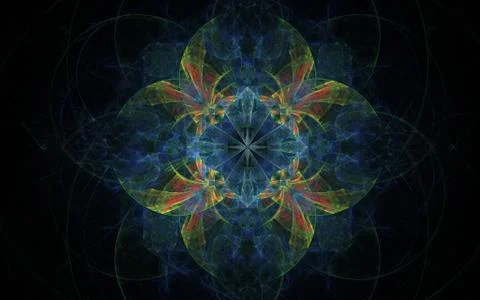Digitally generated image made of colorful fractal Stock Illustration