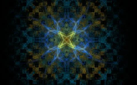 Digitally generated image made of colorful fractal Stock Illustration