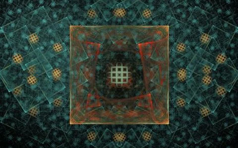 Digitally generated image made of colorful fractal Stock Illustration