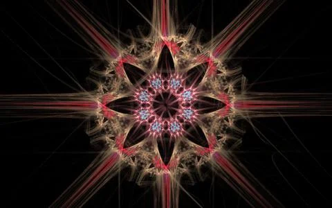 Digitally generated image made of colorful fractal Stock Illustration