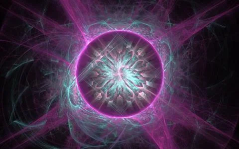 Digitally generated image made of colorful fractal Stock Illustration
