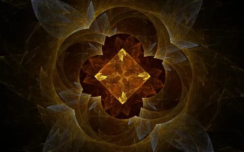 Digitally generated image made of colorful fractal Stock Illustration
